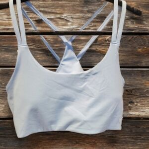 Fabletics Light Blue Crossback Sports Bra